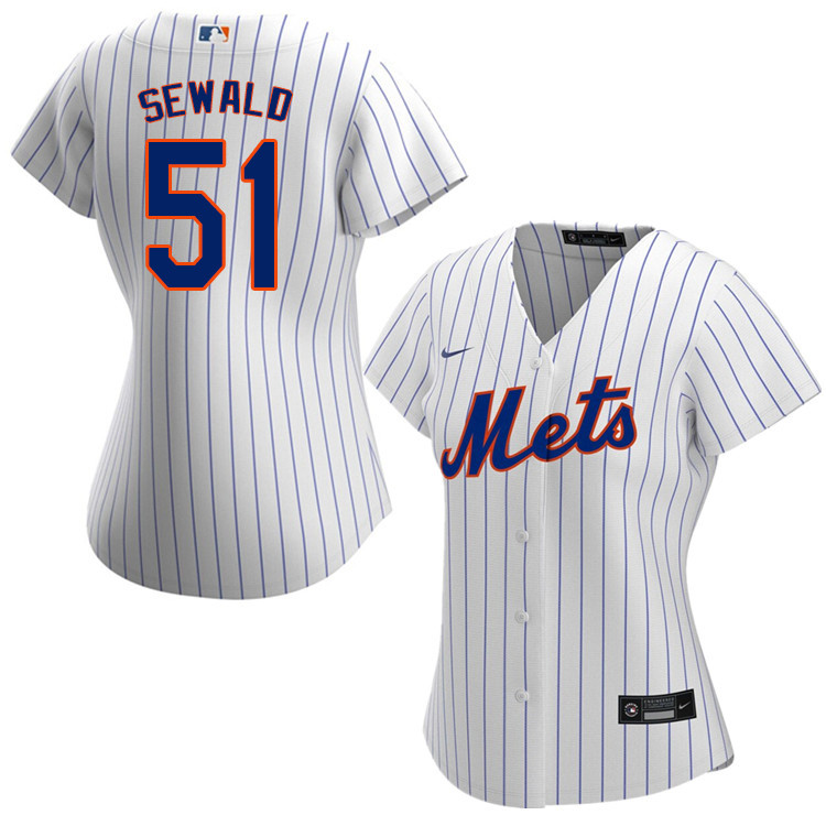 Nike Women #51 Paul Sewald New York Mets Baseball Jerseys Sale-White